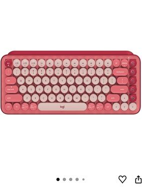 Logitech POP Keys Wireless Keyboard in Pink and Cream